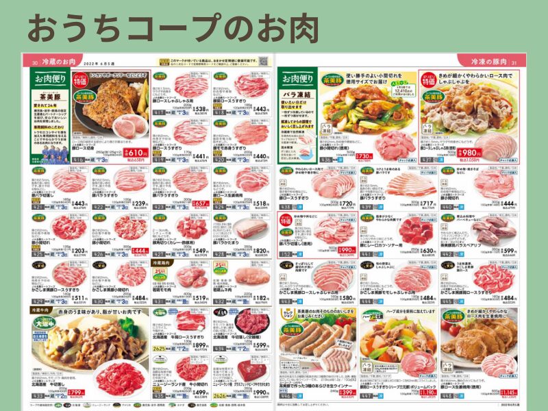 おうちコープのお肉のカタログ