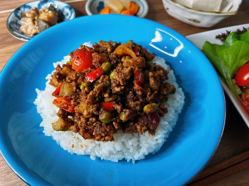 オイシックスのミールキット「スパイス香るドライカレー」