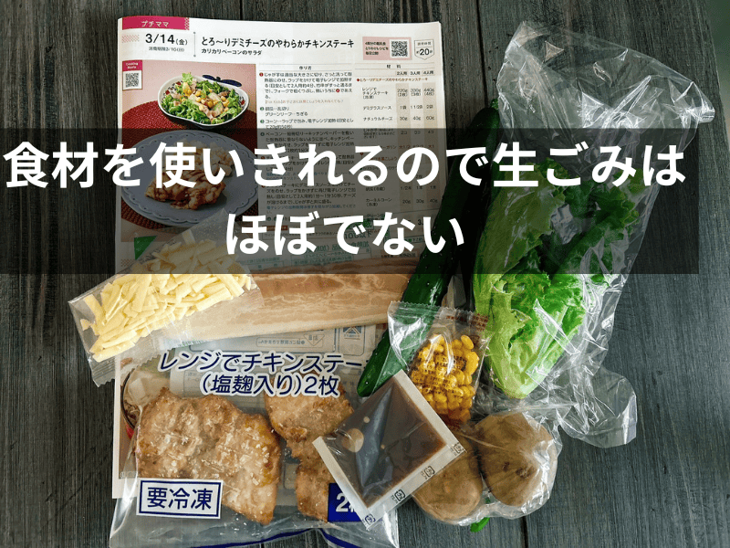 ヨシケイミールキットの食材が届いた状態の写真(全て使い切れる)