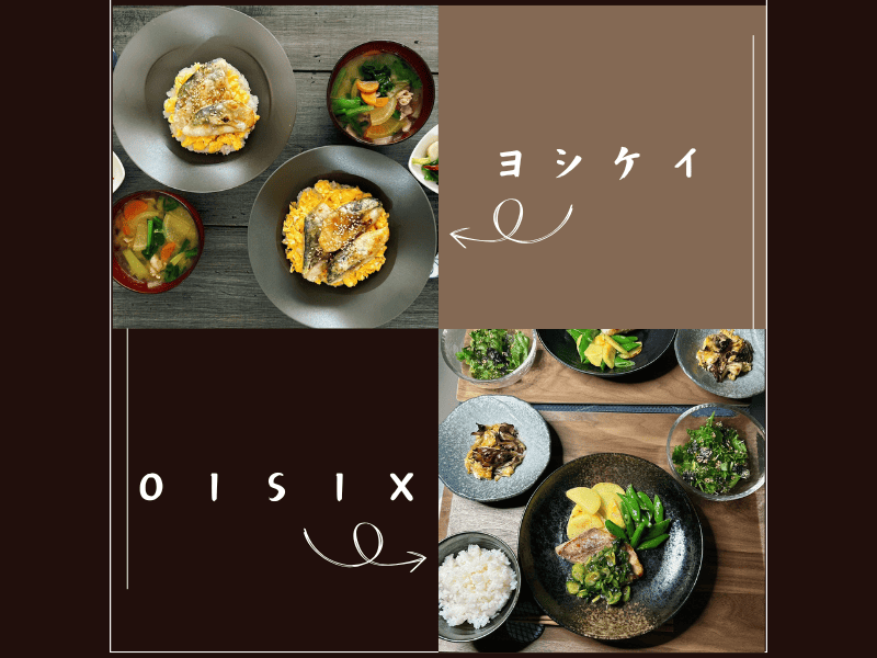 ヨシケイとオイシックスで比較（各お料理の写真）