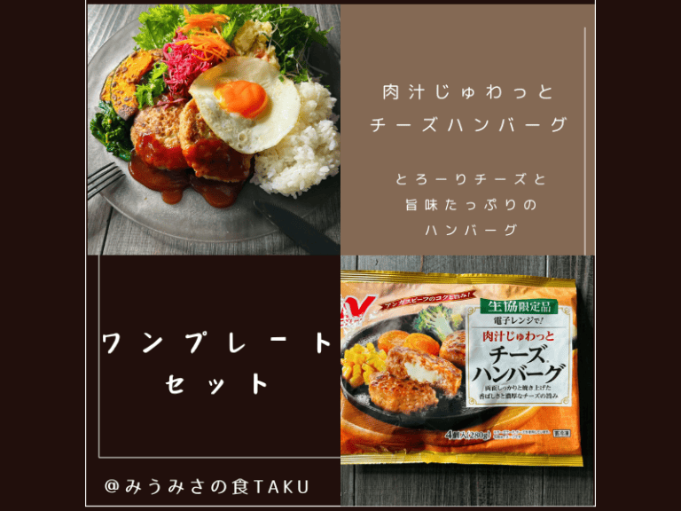 コープデリの期間限定お試しセット(肉汁じゅわっとチーズハンバーグ)